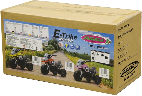 Quad Infantil Ride-on E-Trike Racer Amarillo 6V